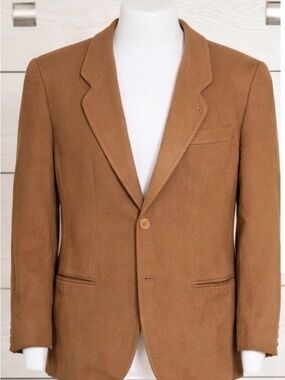 Vintage Emporio Armani Wool Cashmere Blazer – Made in Italy – Brown/ camel